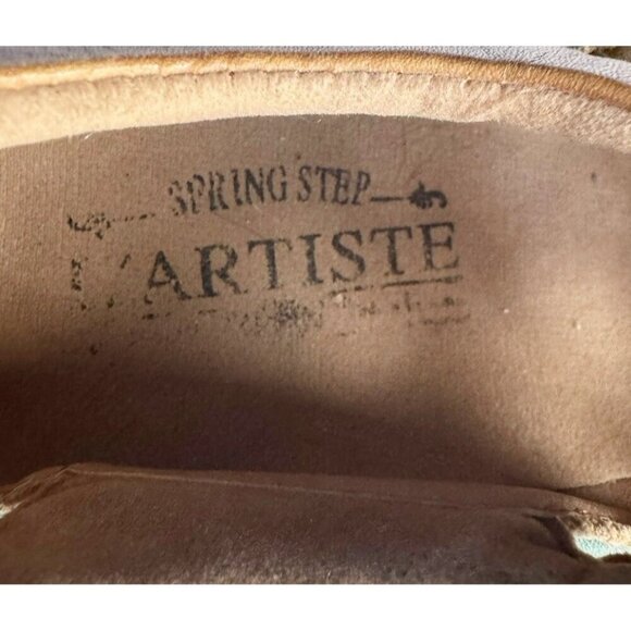 L'Artiste Spring Step Porscha Women's Sz 37 US 6.5 Cut Out Lace Up Teal Sneakers - Picture 6 of 11